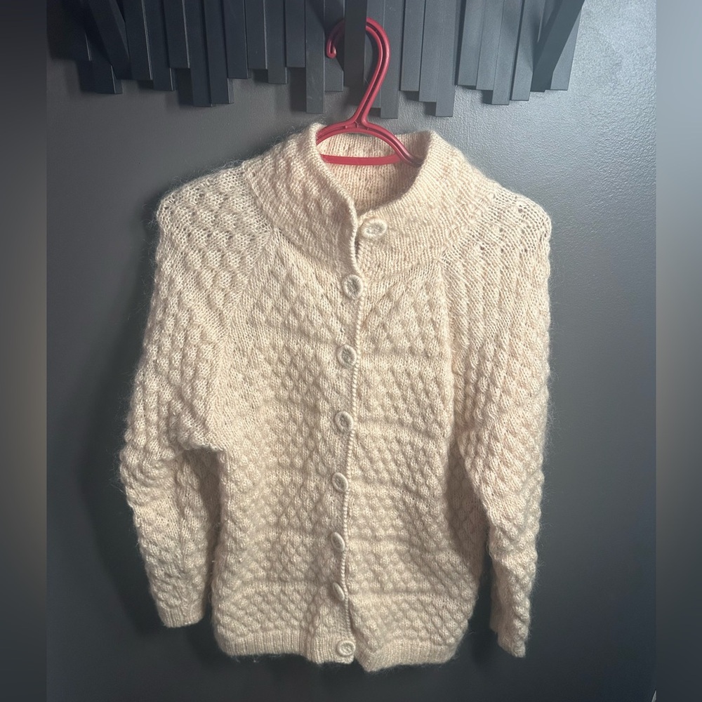 Cozy Cream Knit Button-Up Sweater
